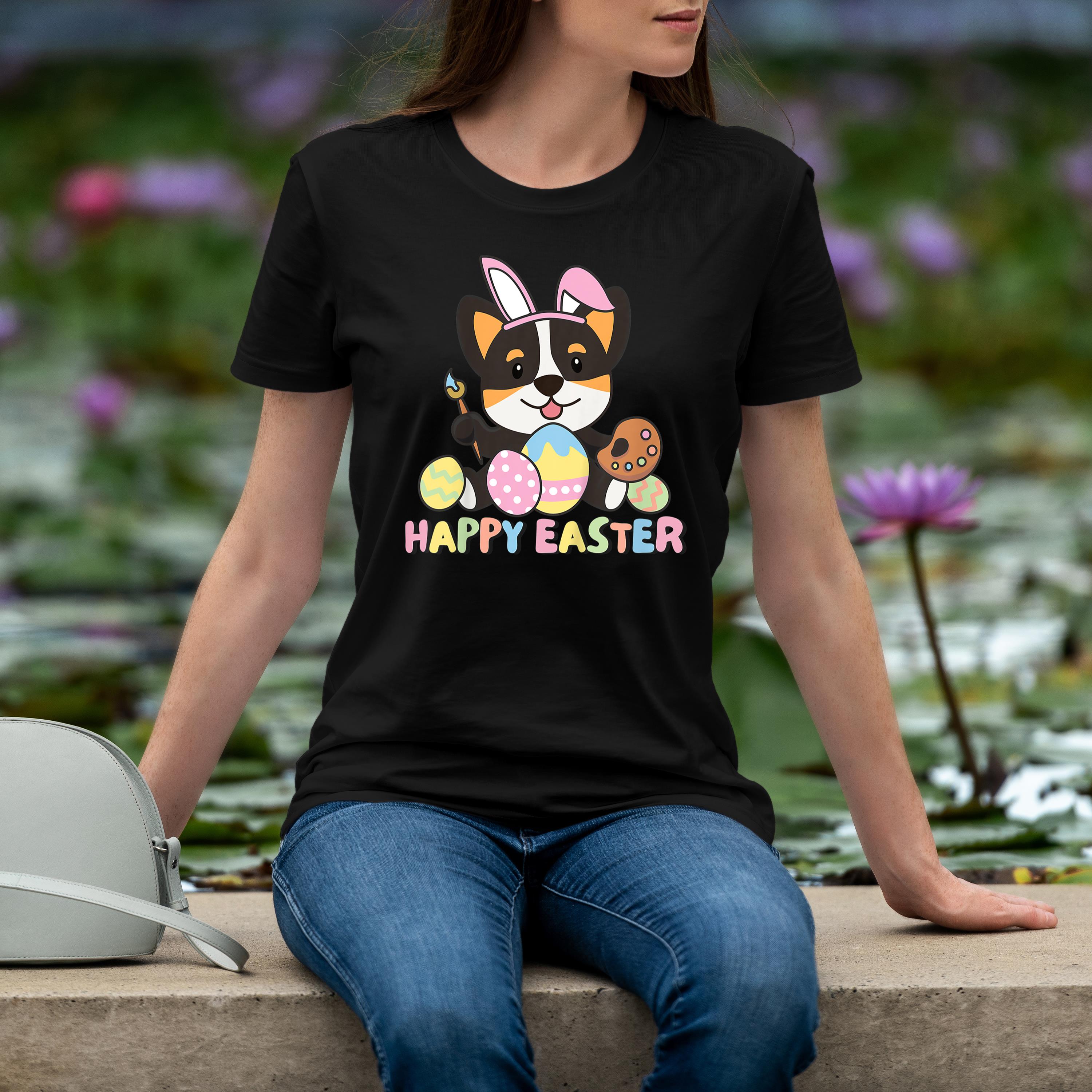 Happy Easter Sweet Corgi For Easter With Easter Eggs Shirt 